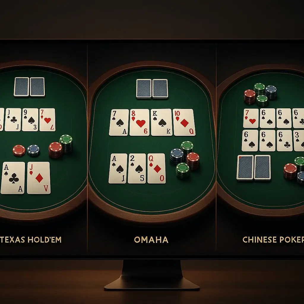 Texas Omaha Chinese Poker Strategy Game